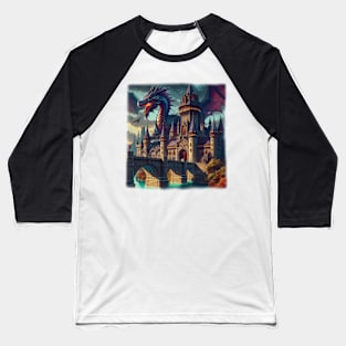 Castle and dragons Baseball T-Shirt